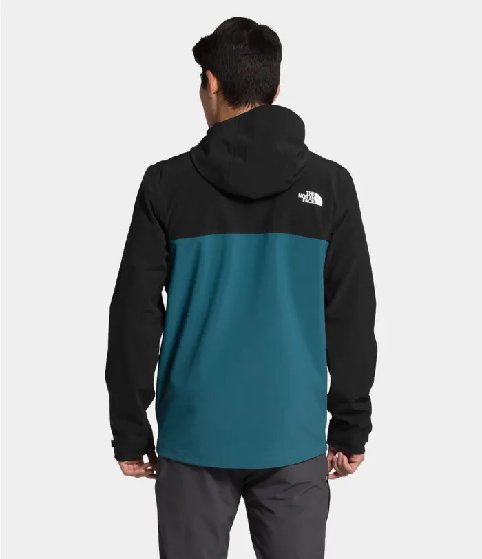Mens The North Face Softshell Apex Flex DryVent Jacket Mallard Bluetnf Black