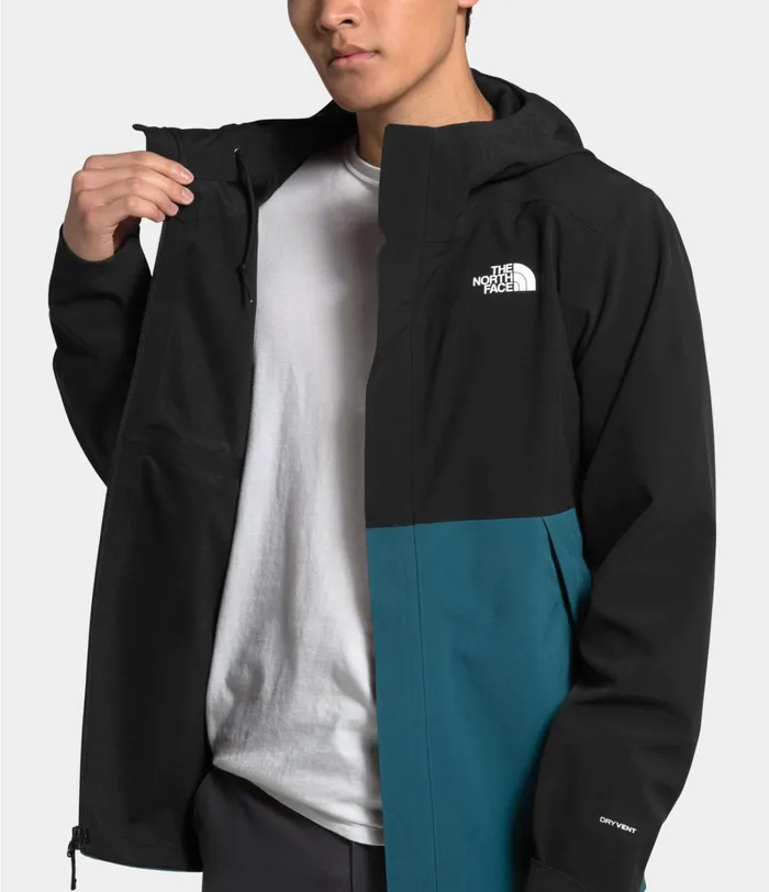 Mens The North Face Softshell Apex Flex DryVent Jacket Mallard Bluetnf Black