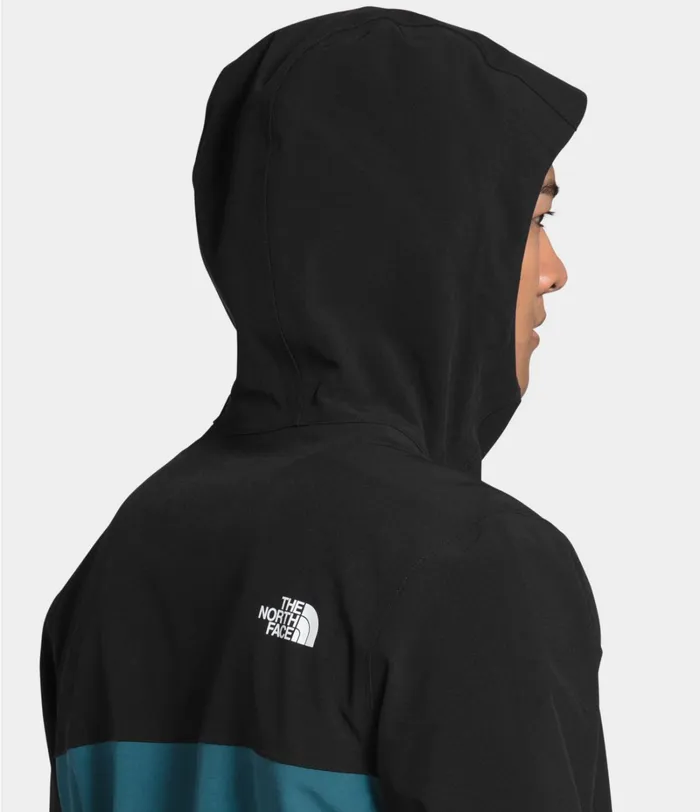 Mens The North Face Softshell Apex Flex DryVent Jacket Mallard Bluetnf Black