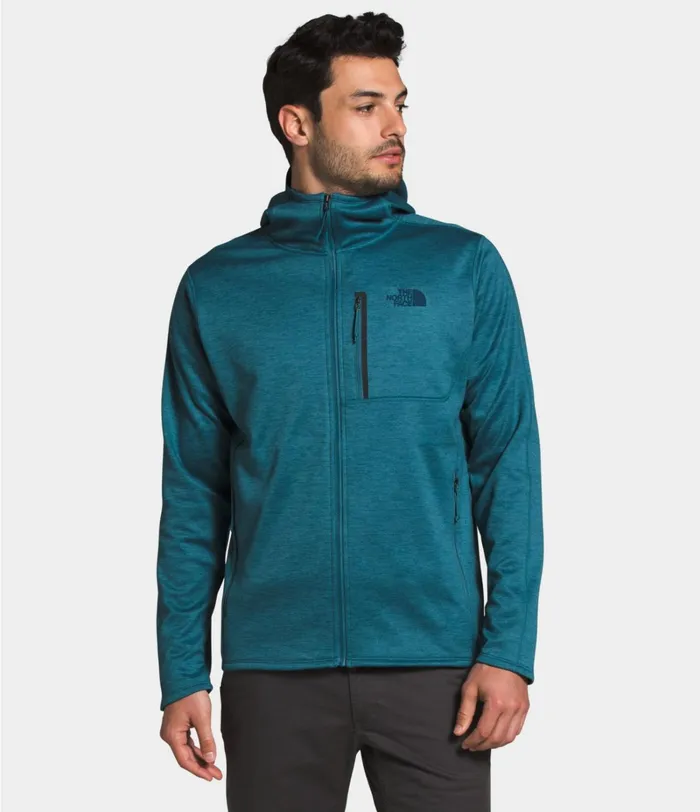 Mens The North Face Softshell Canyonlands Hoodie Mallard Blue Heather