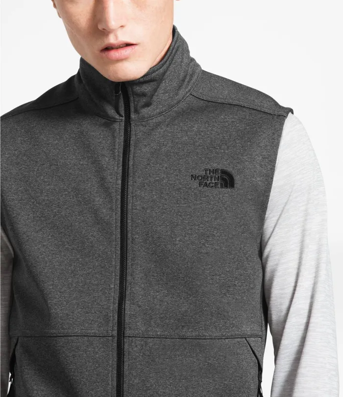 Mens The North Face Windbreakers Apex Canyonwall Vest Tnf Dark Grey Heather