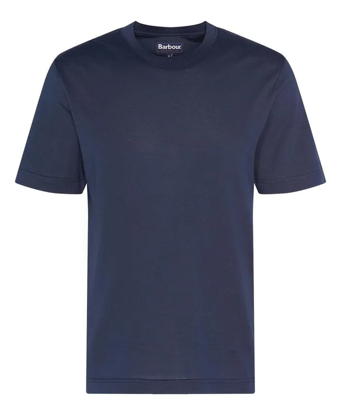 Mercerised TShirt Classic Navy Men Barbour TShirts
