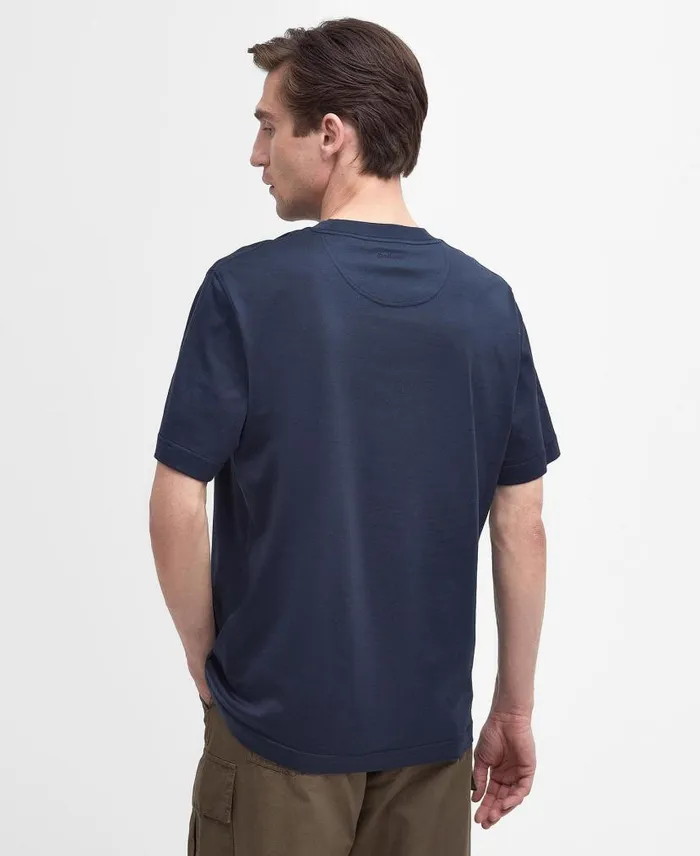 Mercerised TShirt Classic Navy Men Barbour TShirts