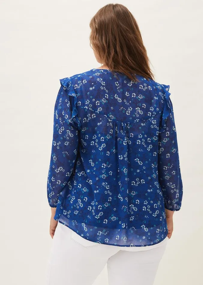 Micaela Printed Top Blue Multi Women Phase Eight Shirts and Blouses