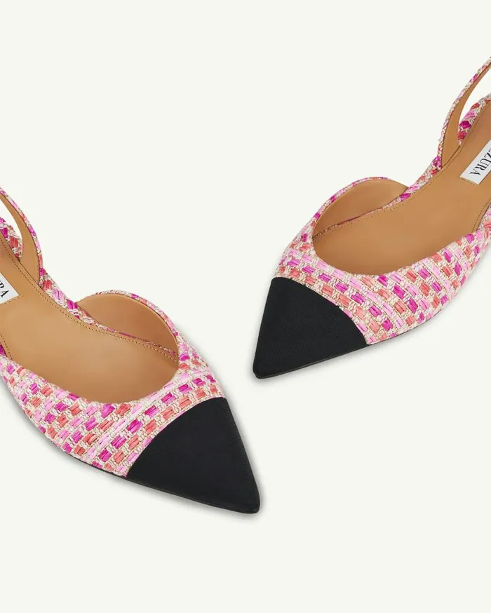 Milanese Flat Pink Women Aquazzura Flats Milanese Flat Pink Women Aquazzura Flats
