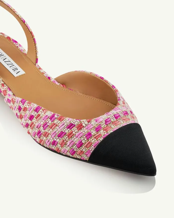 Milanese Flat Pink Women Aquazzura Flats Milanese Flat Pink Women Aquazzura Flats
