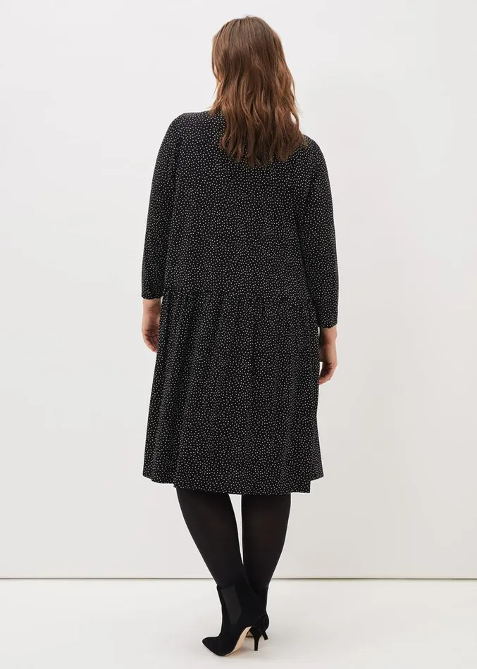 Mina Spot Jersey Dress Black Women Phase Eight Dresses