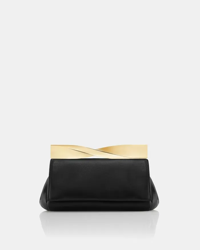 Mini Twist Clutch Black Women Aquazzura Mini Bags Mini Twist Clutch Black Women Aquazzura Mini Bags