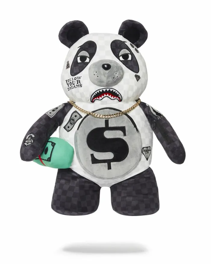 MONEYBEAR TEDDYBEAR BACKPACK PANDA PANDA PANDA Bags SPRAYGROUND