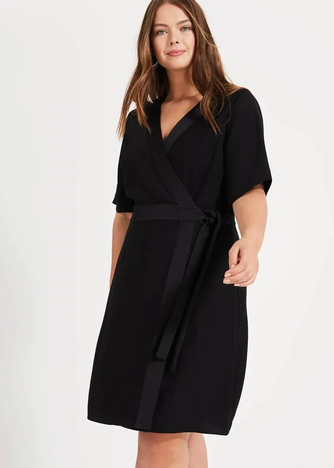 Monica Wrap Dress Black Women Phase Eight Dresses