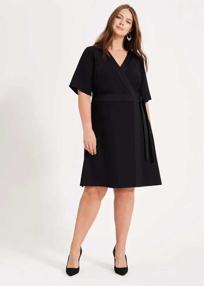 Monica Wrap Dress Black Women Phase Eight Dresses