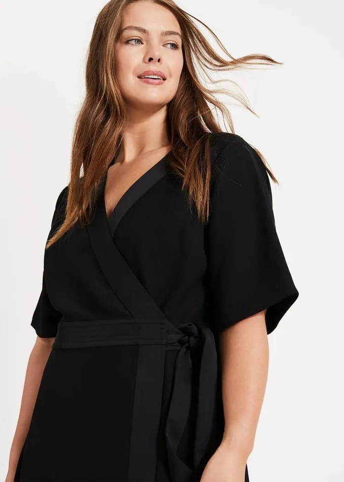Monica Wrap Dress Black Women Phase Eight Dresses