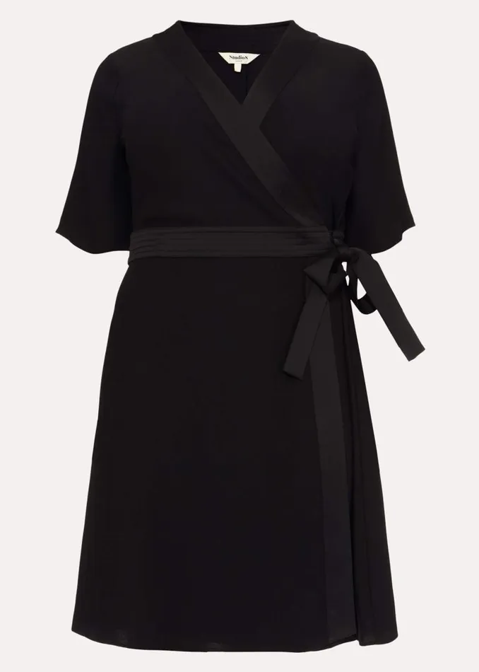 Monica Wrap Dress Black Women Phase Eight Dresses