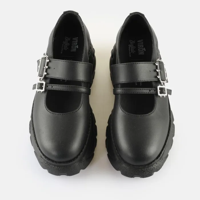 Morph08M990 8211 Vegan Corn Based Nappa 8211 Black Schwarzsilber Buffalo Ballet Flats Morph08M990 8211 Vegan Corn Based Nappa 8211 Black Schwarzsilber Buffalo Ballet Flats