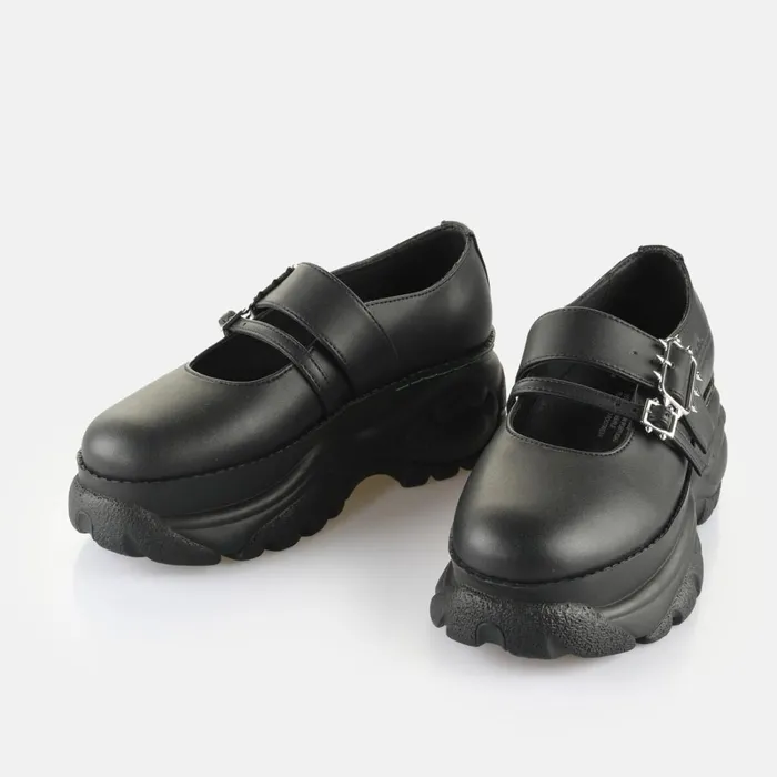 Morph08M990 8211 Vegan Corn Based Nappa 8211 Black Schwarzsilber Buffalo Ballet Flats Morph08M990 8211 Vegan Corn Based Nappa 8211 Black Schwarzsilber Buffalo Ballet Flats