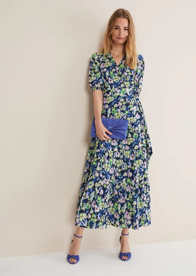 Morven Floral Maxi Dress Navymulti Women Phase Eight Dresses