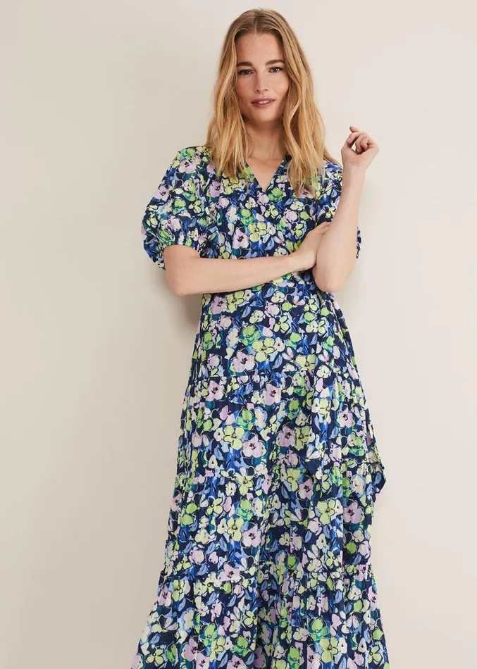 Morven Floral Maxi Dress Navymulti Women Phase Eight Dresses