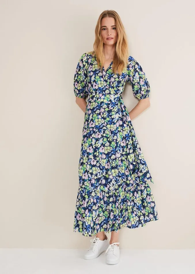 Morven Floral Maxi Dress Navymulti Women Phase Eight Dresses
