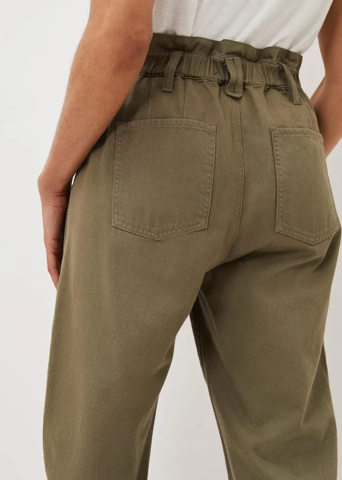 Nadina Paper Bag Waist Jeans Khaki Women Phase Eight Trousers