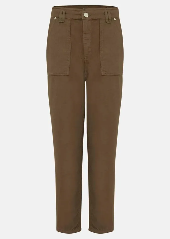 Nadina Paper Bag Waist Jeans Khaki Women Phase Eight Trousers