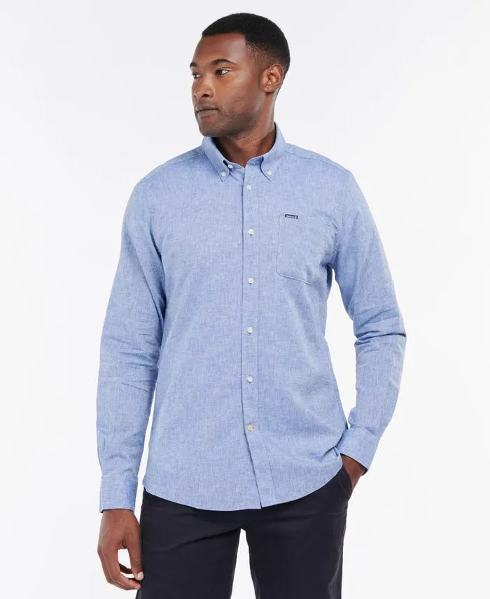 Nelson Tailored LongSleeved Shirt White Men Barbour Shirts
