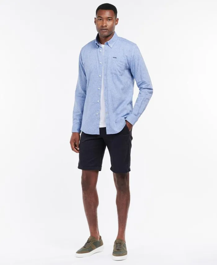 Nelson Tailored LongSleeved Shirt White Men Barbour Shirts