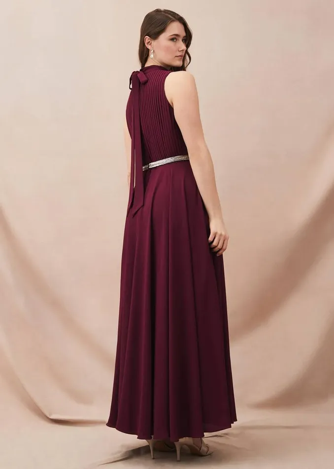 Nicola Maxi Dress Berry Women Phase Eight Dresses