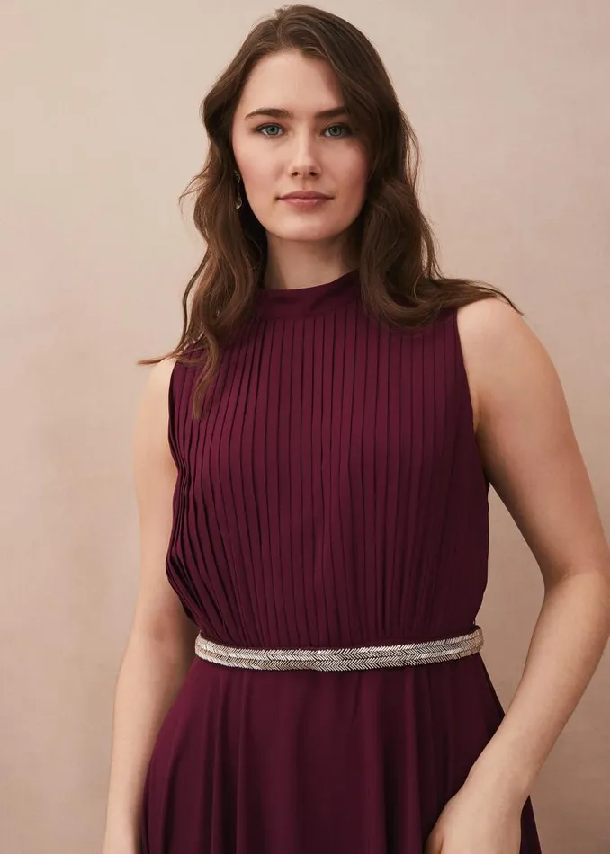 Nicola Maxi Dress Berry Women Phase Eight Dresses