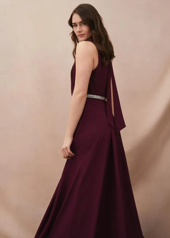 Nicola Maxi Dress Berry Women Phase Eight Dresses