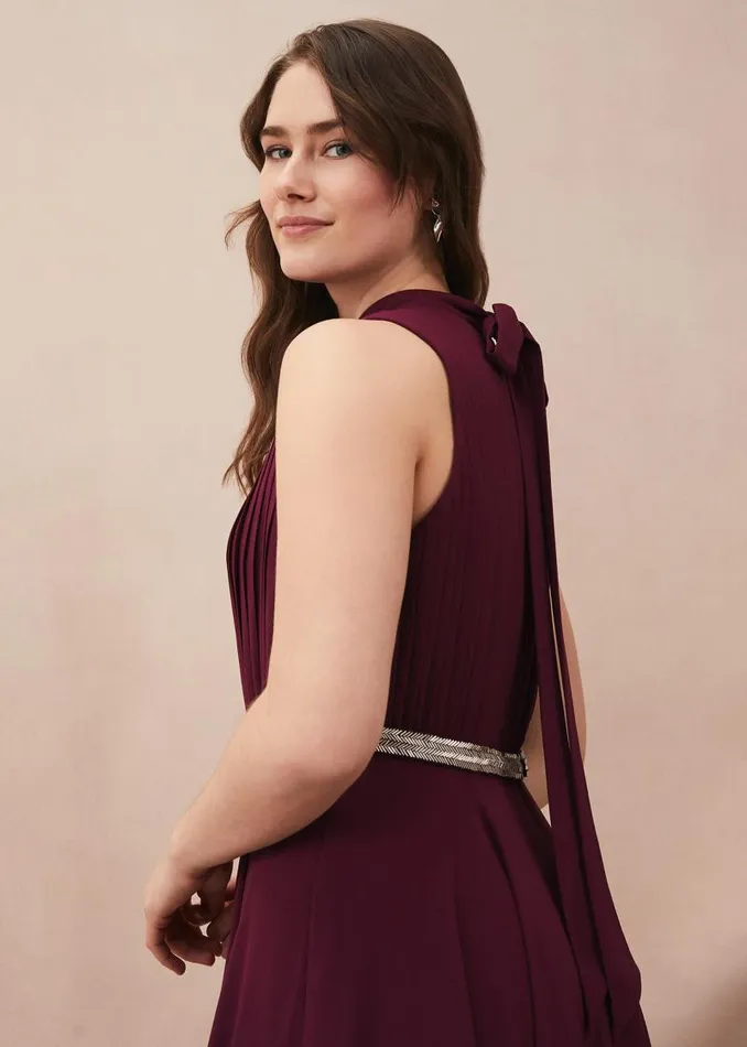 Nicola Maxi Dress Berry Women Phase Eight Dresses