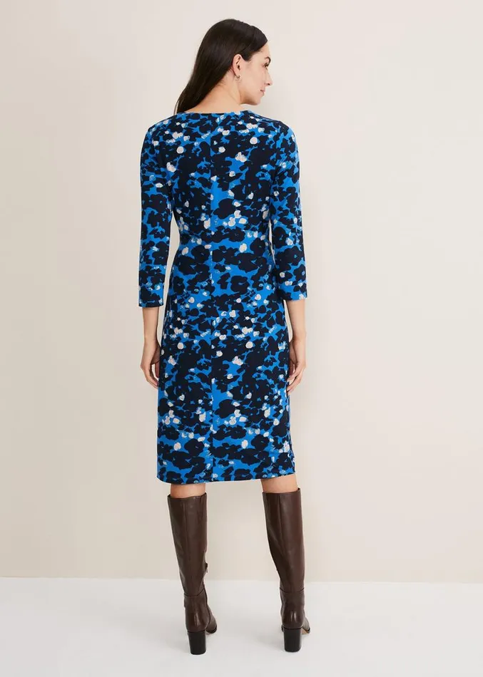 Niya Floral Midi Dress Blue Multi Women Phase Eight Dresses