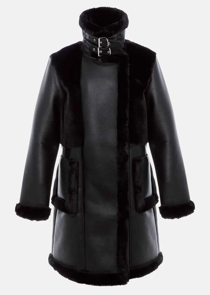 Nova Longline Aviator Black Women Phase Eight Coats