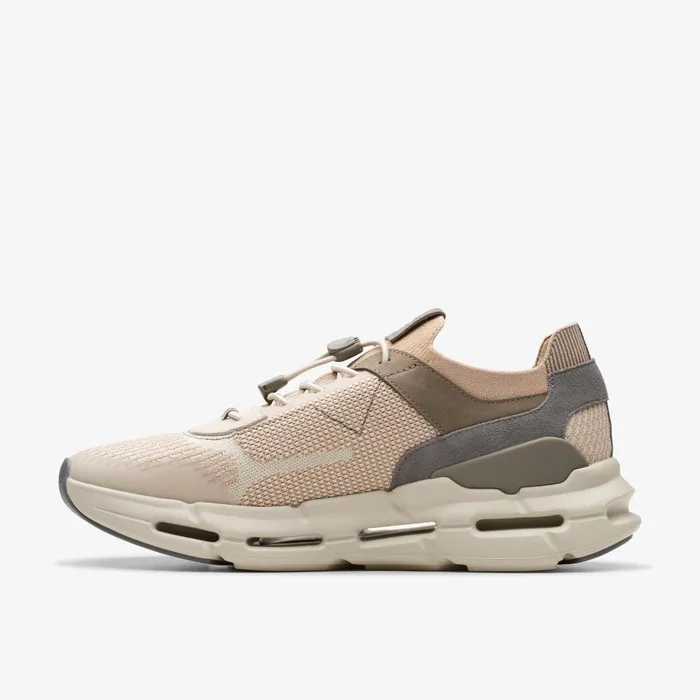 NXE Knit Ecru Combination Men Clarks Sneakers