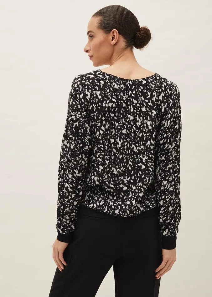 Oakleigh Twist Front Blouse Blackivory Women Phase Eight Shirts and Blouses