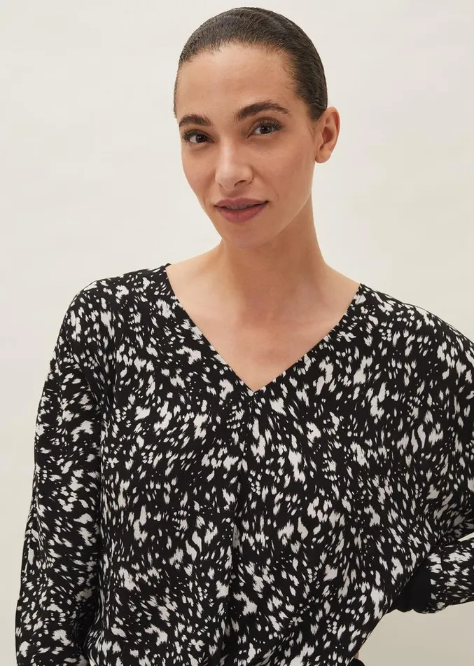 Oakleigh Twist Front Blouse Blackivory Women Phase Eight Shirts and Blouses