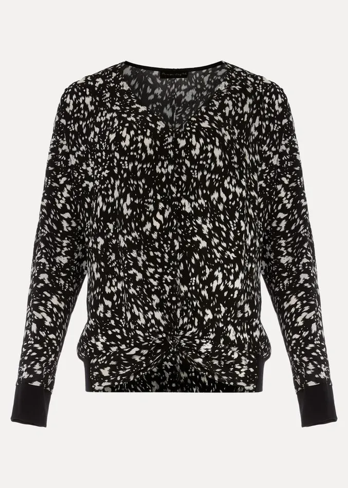 Oakleigh Twist Front Blouse Blackivory Women Phase Eight Shirts and Blouses