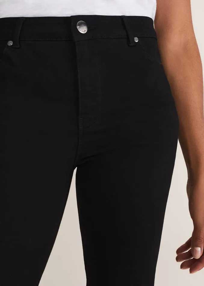 Ocha Straight Leg Jeans Black Women Phase Eight Trousers