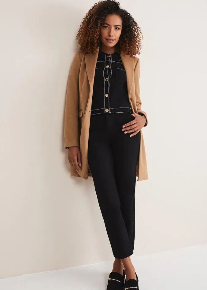 Ocha Straight Leg Jeans Black Women Phase Eight Trousers