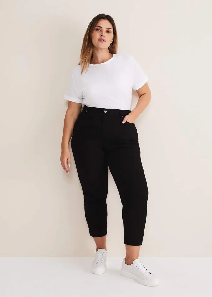 Ocha Straight Leg Jeans Black Women Phase Eight Trousers