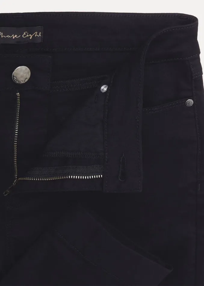 Ocha Straight Leg Jeans Black Women Phase Eight Trousers