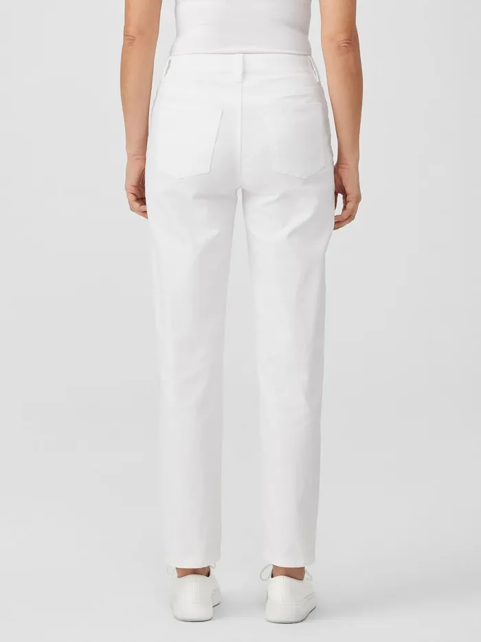 Organic Cotton Denim HighWaisted Jean White Women Eileen Fisher Denim