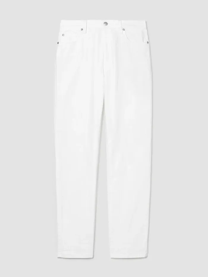 Organic Cotton Denim HighWaisted Jean White Women Eileen Fisher Denim