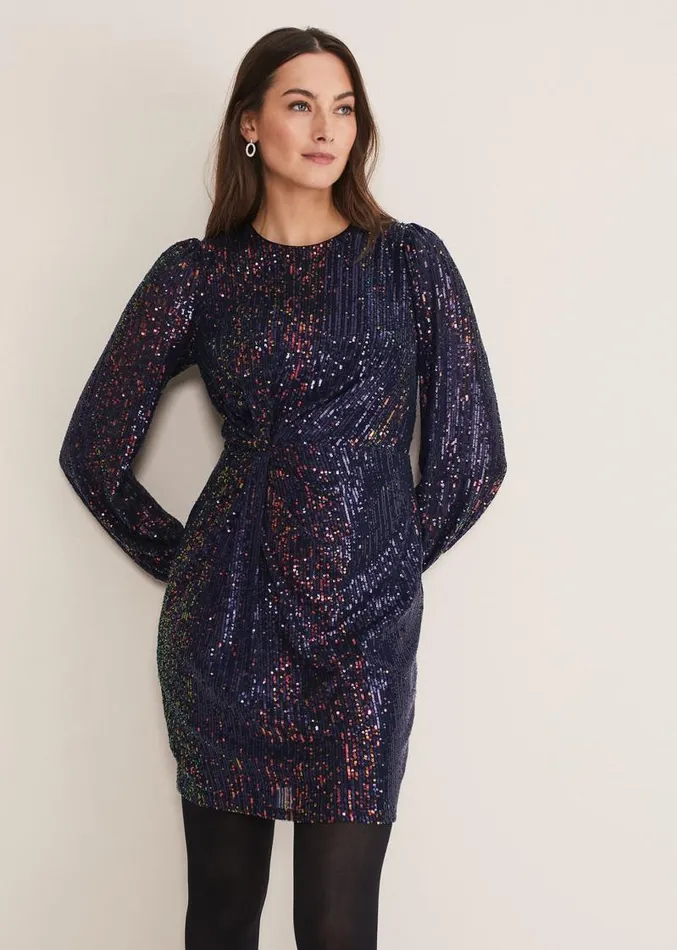 Orianne Sequin Dress Multicoloured Women Phase Eight Dresses