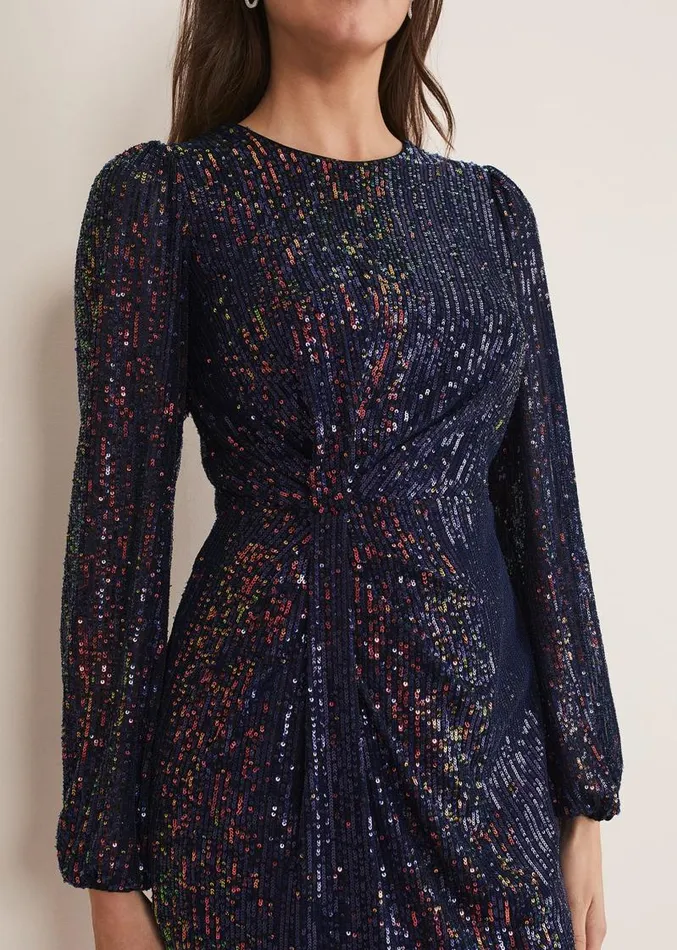 Orianne Sequin Dress Multicoloured Women Phase Eight Dresses