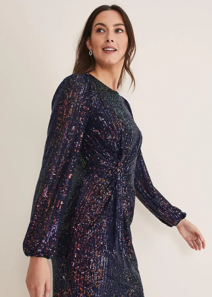 Orianne Sequin Dress Multicoloured Women Phase Eight Dresses