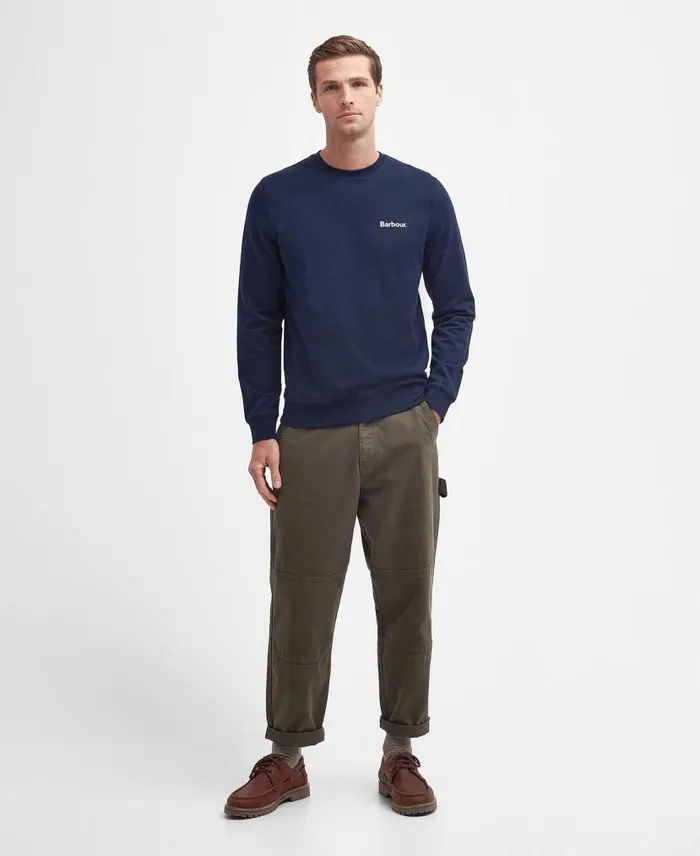 Ossett Graphic Sweatshirt Classic Navy Men Barbour Hoodies and Sweatshirts