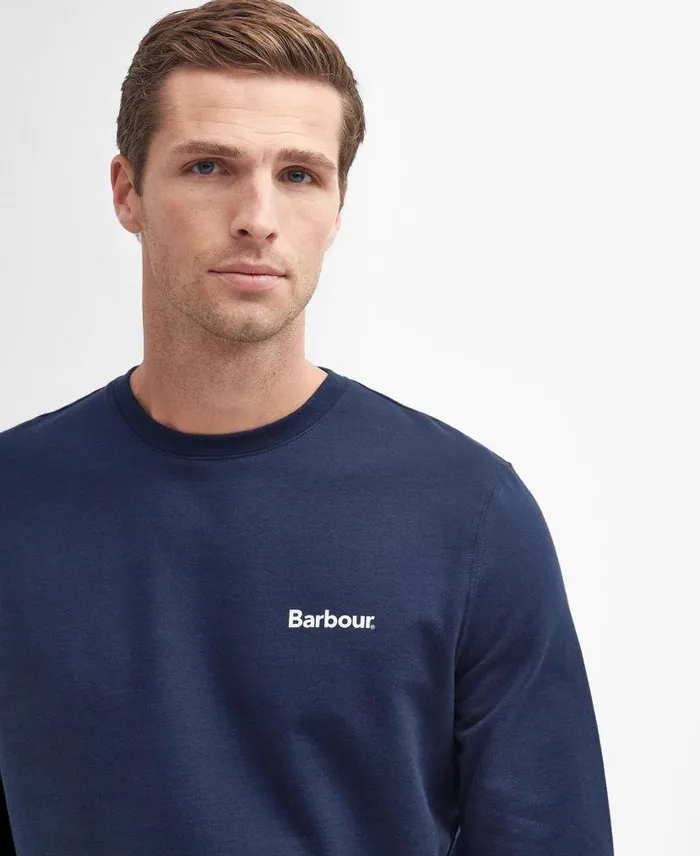 Ossett Graphic Sweatshirt Classic Navy Men Barbour Hoodies and Sweatshirts
