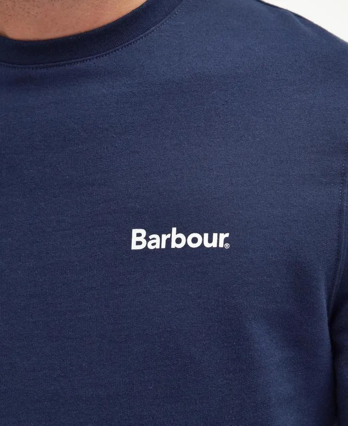 Ossett Graphic Sweatshirt Classic Navy Men Barbour Hoodies and Sweatshirts