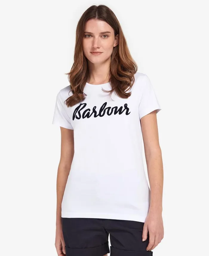 Otterburn TShirt Navywhite Women Barbour TShirts