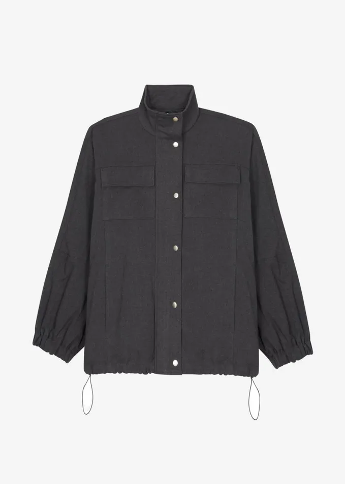 Outerwear Women The Frankie Shop Monroy Utility Jacket 8211 Charcoal